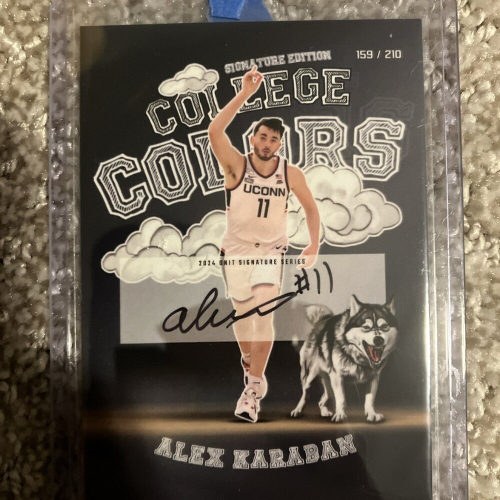 2024 Alex Karaban ONIT College Colors Auto UCONN